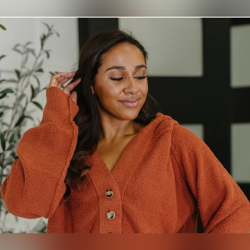 Chelsea And Theodore Knit Sweater Size Large Burnt Orange